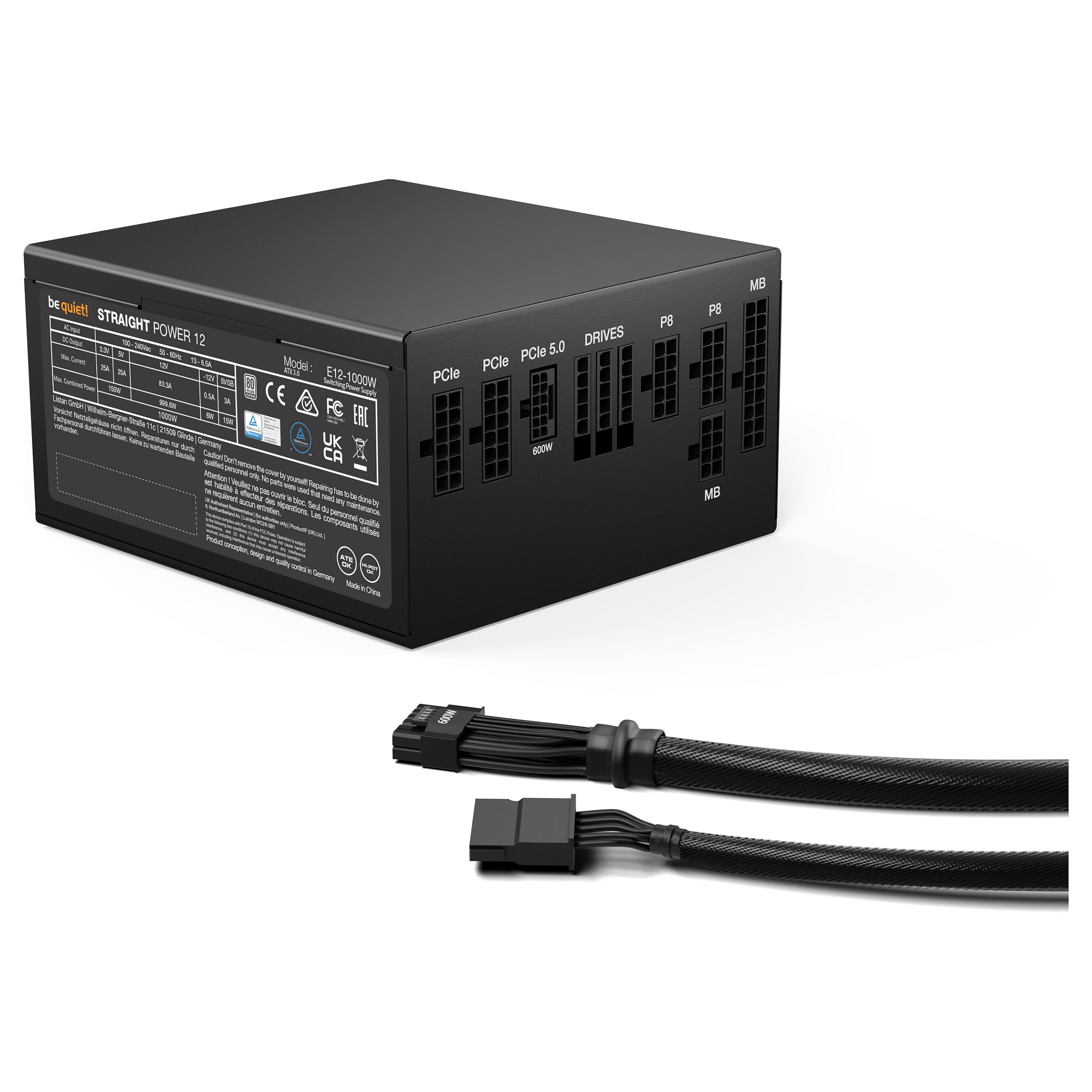 Napajanje be quiet! Straight Power 12 | napajanje 1000W 20+4 pin ATX ATX crno-1