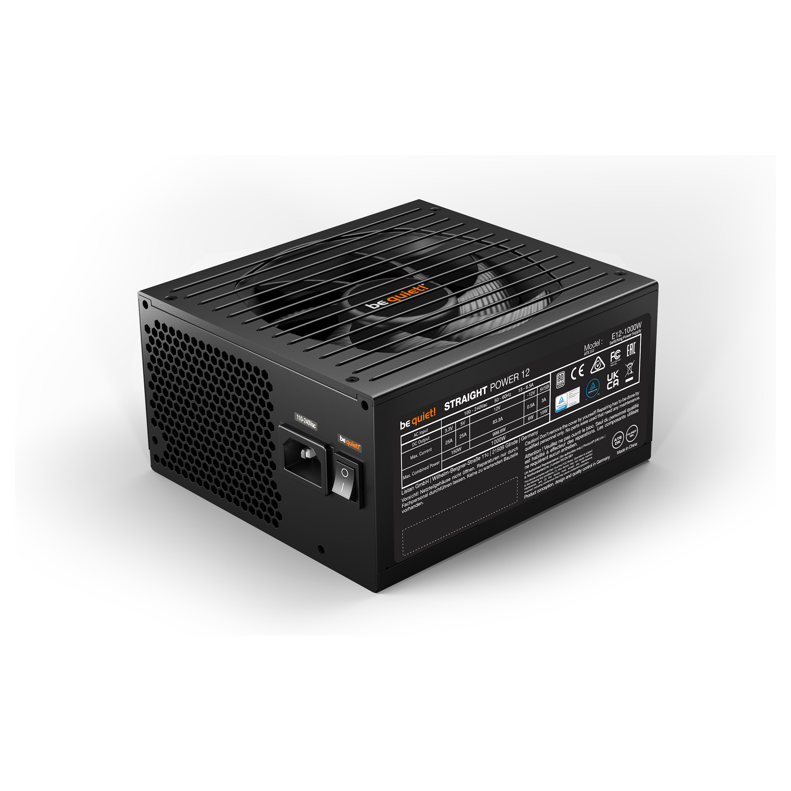 Napajanje be quiet! Straight Power 12 | napajanje 1000W 20+4 pin ATX ATX crno-2