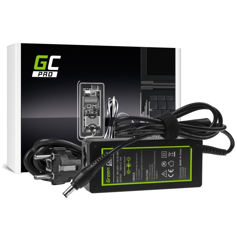 Strujni adapter/inverter GREEN CELL AD20P (unutarnji, 60 W) crni