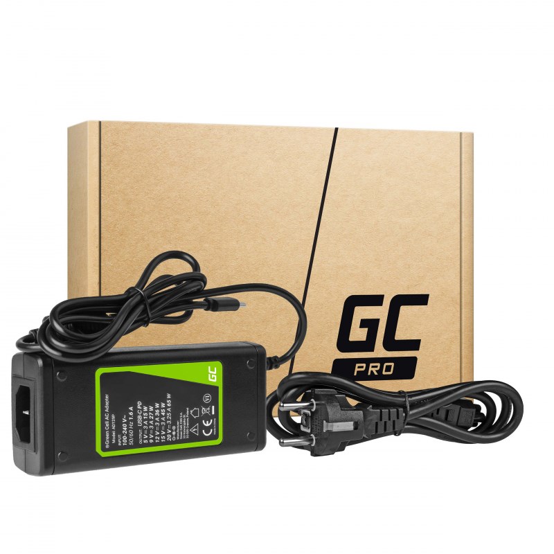 Punjač GREEN CELL AD134P USB-C (AC adapter, 65 W) za laptop, tablet i pametni telefon-1