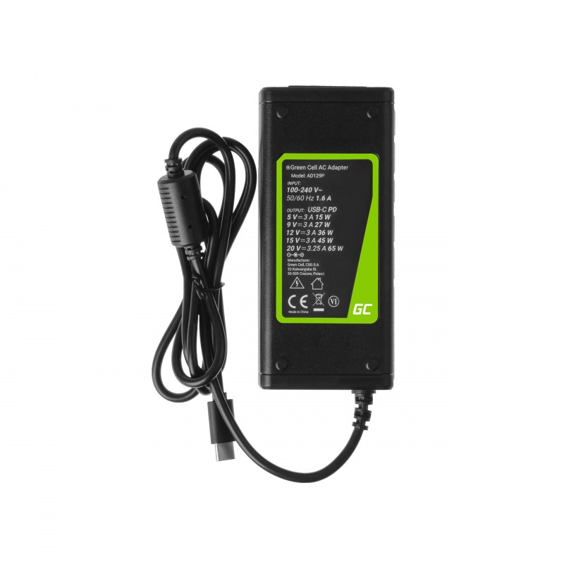 Punjač GREEN CELL AD134P USB-C (AC adapter, 65 W) za laptop, tablet i pametni telefon-3
