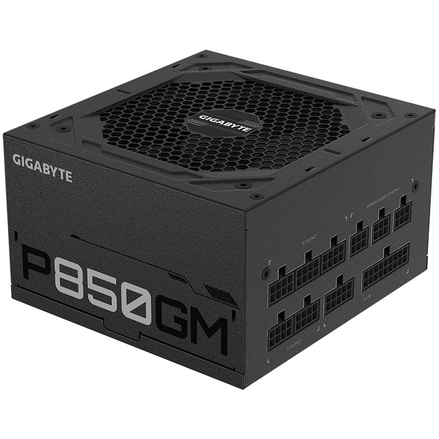 GIGABYTE P850GM Power Supply 850W, Modular, 80 PLUS Gold, Japanese capacitors, 120mm smart control fan, EU plug-1