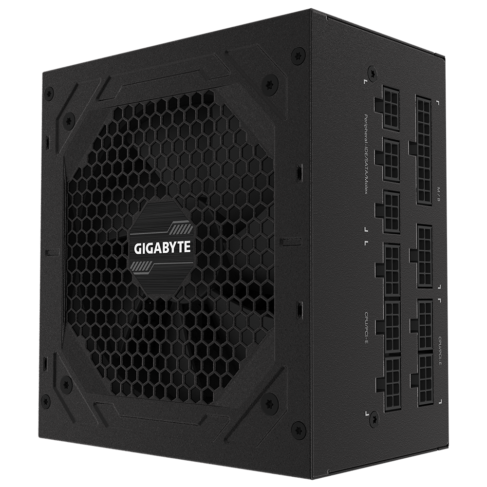 GIGABYTE P850GM Power Supply 850W, Modular, 80 PLUS Gold, Japanese capacitors, 120mm smart control fan, EU plug-4