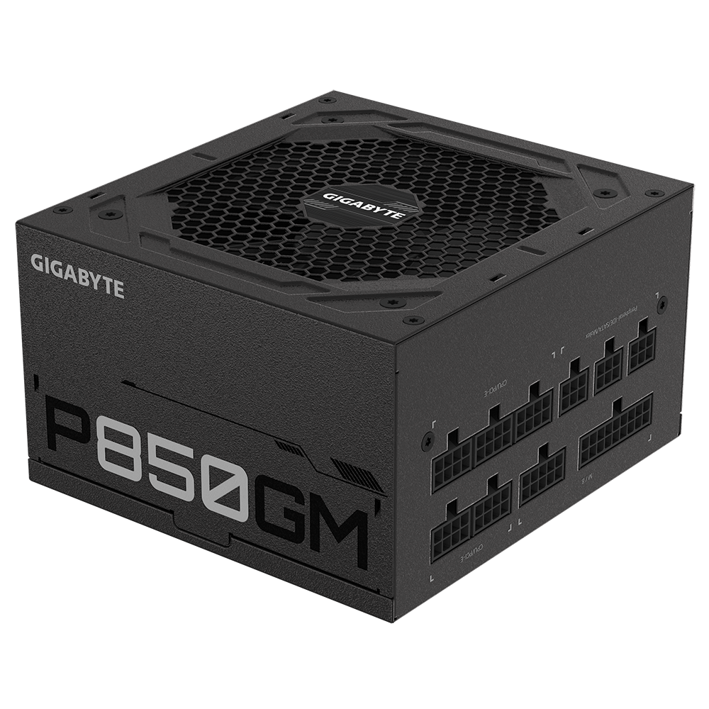 GIGABYTE P850GM Power Supply 850W, Modular, 80 PLUS Gold, Japanese capacitors, 120mm smart control fan, EU plug-3