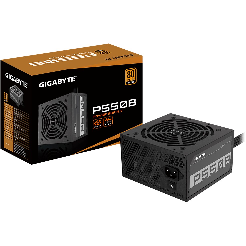 GIGABYTE P550B Power Supply 550W, 80+ Bronze, 120mm HYB fan, EU plug-5