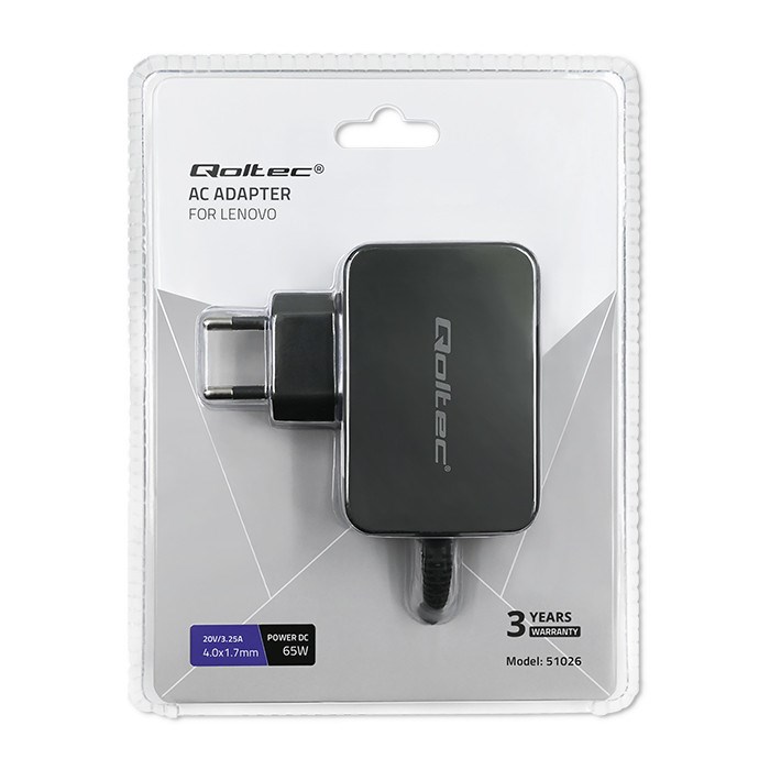 Adapter za napajanje/pretvarač Qoltec 51026 (unutarnji/vanjski, 65 W) crni-7