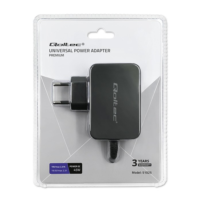 Adapter za napajanje/inverter Qoltec 51025 (unutarnji crni)-5