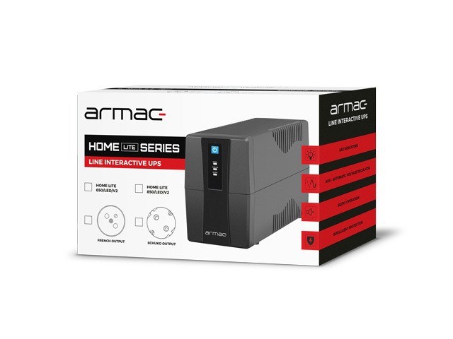 Neprekidno napajanje UPS ARMAC Home Lite 850F (850VA/480W, 2x Schuko, AVR)-2