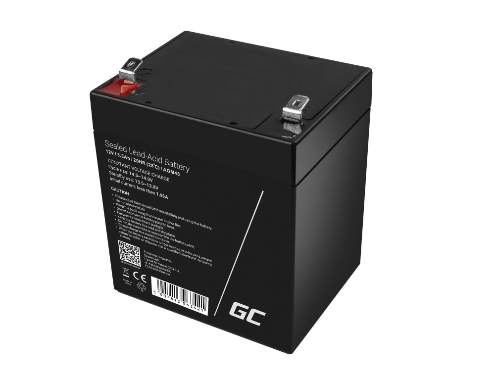Baterija za UPS GREEN CELL AGM45 (12 V, 5.3 Ah) - olovna kiselina (VRLA)-2
