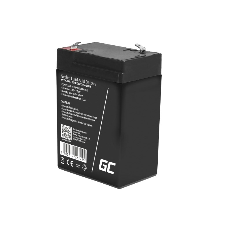 Baterija za UPS GREEN CELL AGM15 (6 V, 4 Ah) - olovna kiselina (VRLA)-2