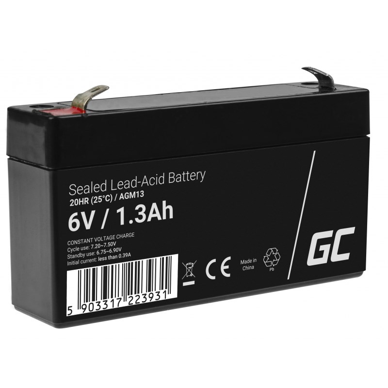 Baterija za UPS GREEN CELL AGM13 (6 V, 1.3 Ah) - olovna kiselina (VRLA)-2