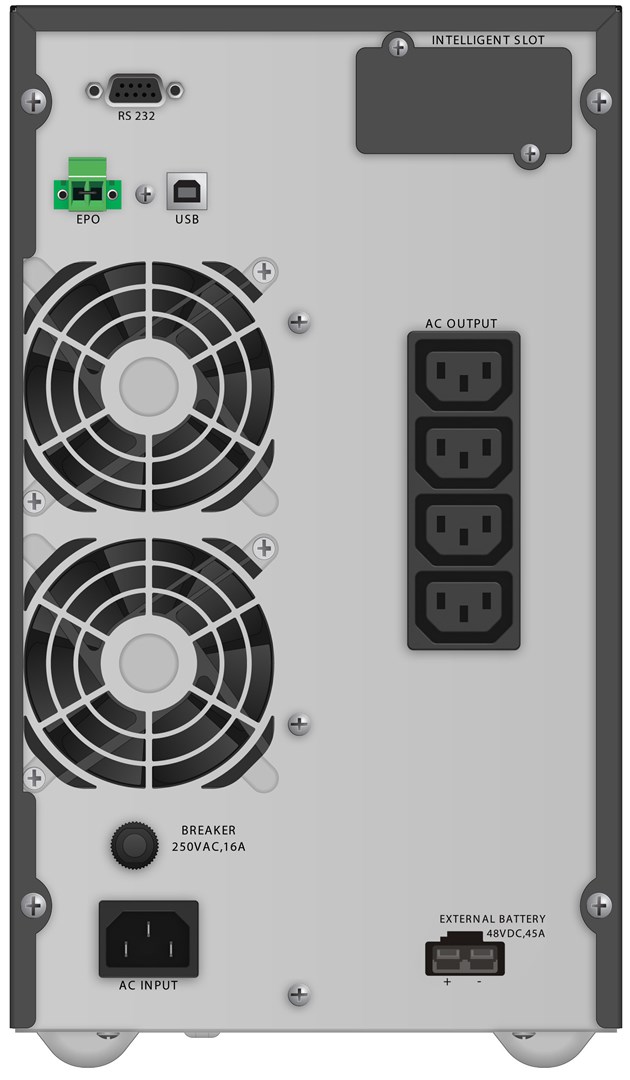 Online UPS uređaj POWER WALKER VFI 2000 TGB (Dvostruka konverzija, 2 kVA, 1800 W, 4 AC izlaza)-1