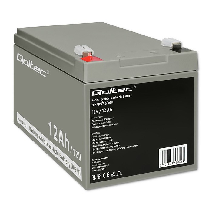 AGM baterija Qoltec 53049 (12V, 12Ah)-7