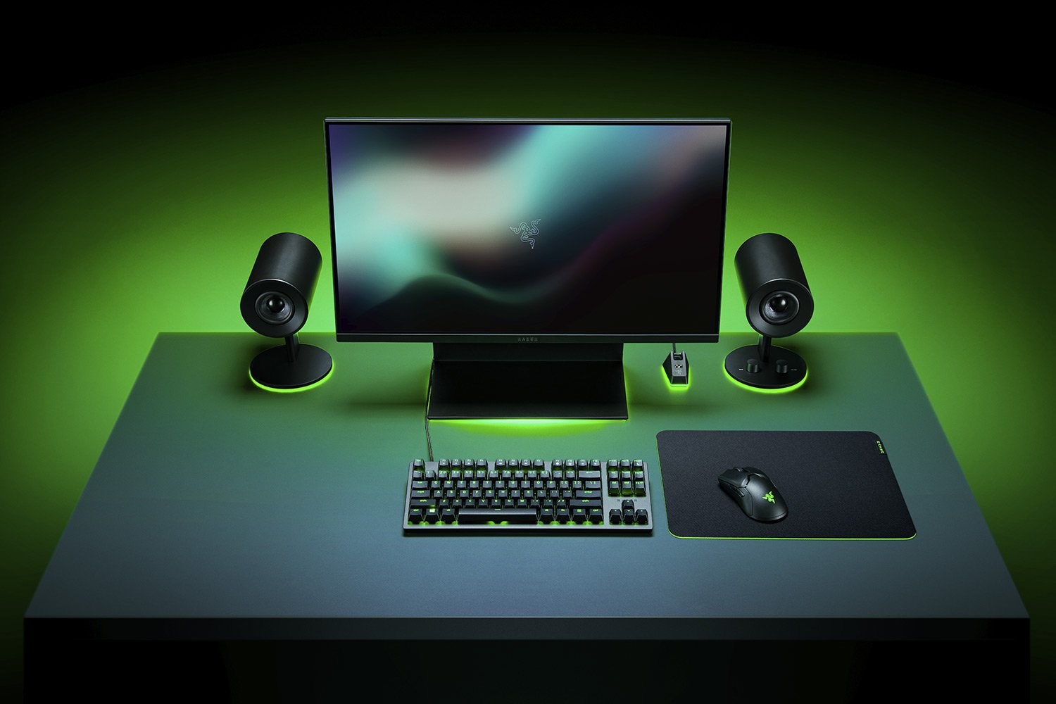 Razer Gigantus V2 - Medium Gaming mouse pad Black, Green-5