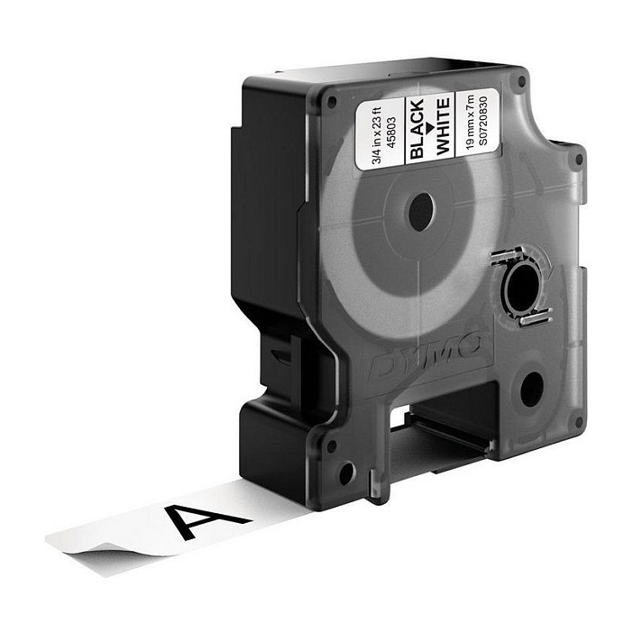 Traka za označavanje DYMO D1 Standard 19mm x 7m (S0720880, crni ispis na bijeloj podlozi)