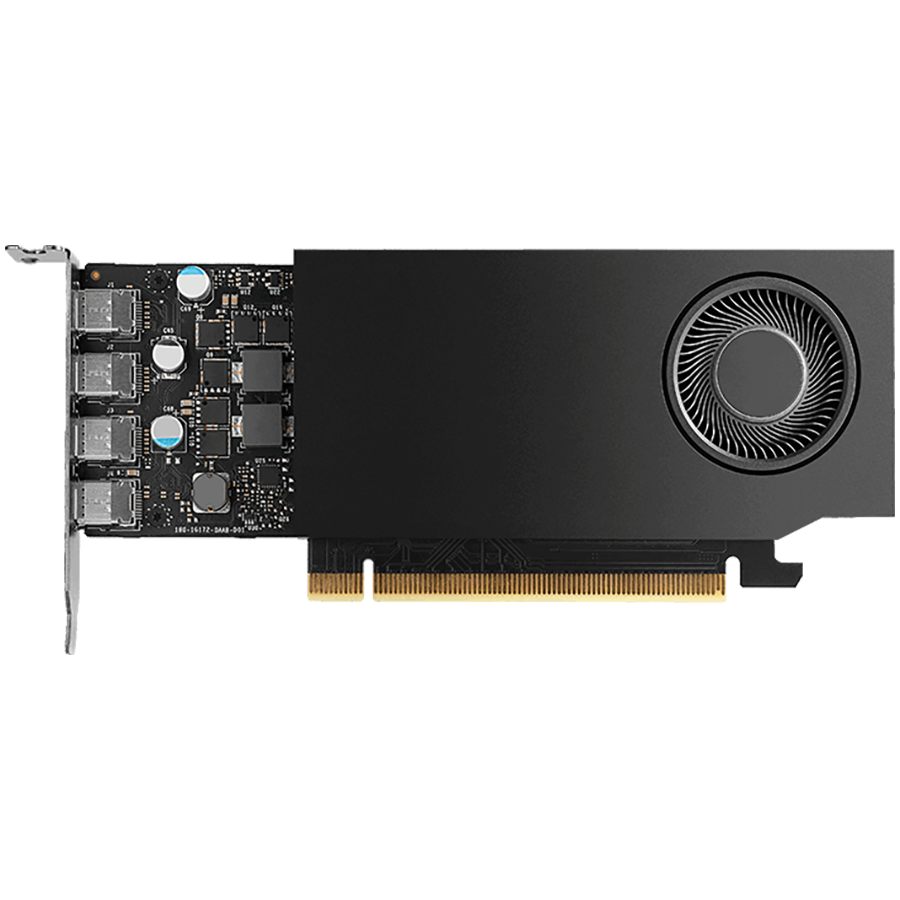 PNY NVIDIA A400 4GB GDDR6 64-bit, Low Profile, PCIe 4.0 x8, Single slot, 4 x Mini DisplayPort 1.4a, 50W, LP bracket, small box-0