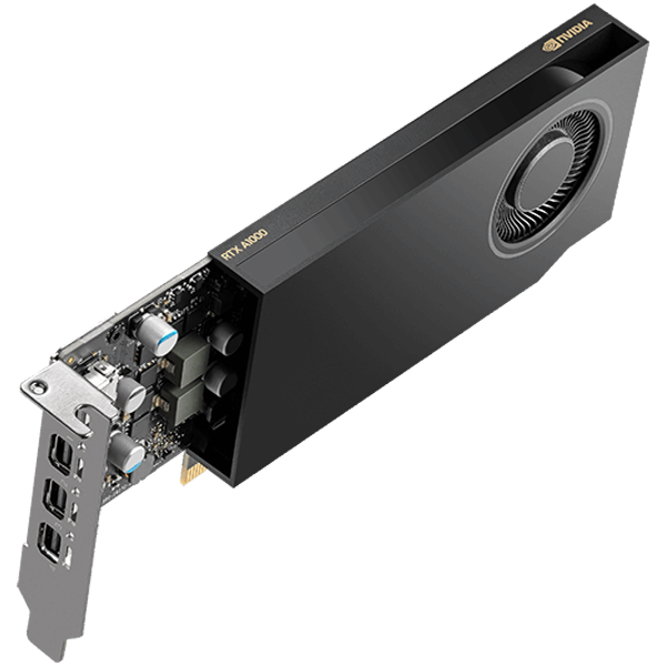 PNY NVIDIA A1000 8GB GDDR6 128-bit, Low Profile, PCIe 4.0 x8, Single slot, 4 x Mini DisplayPort 1.4a, 50W, LP bracket, small box