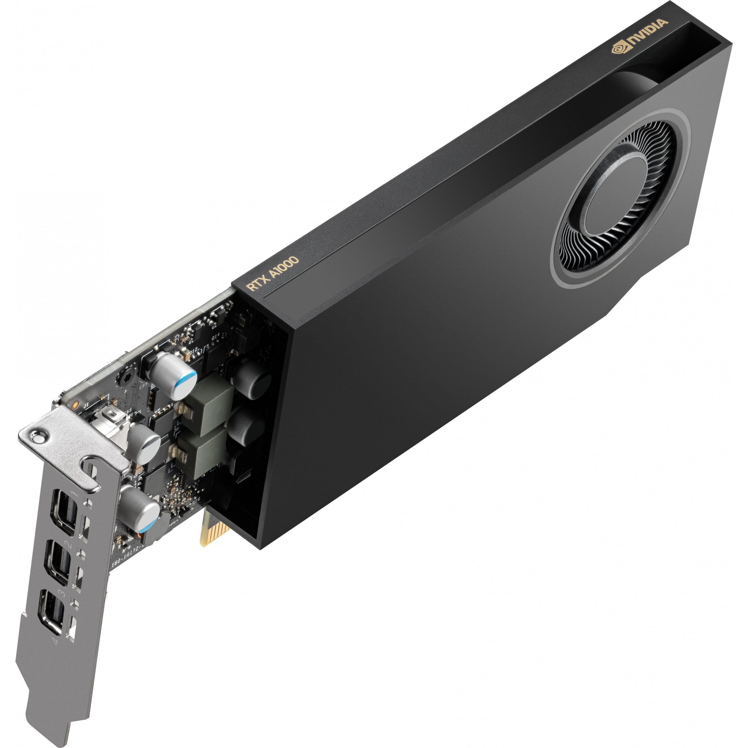 PNY NVIDIA A1000 8GB GDDR6 128-bit, Low Profile, PCIe 4.0 x8, Single slot, 4 x Mini DisplayPort 1.4a, 50W, LP bracket, small box-3