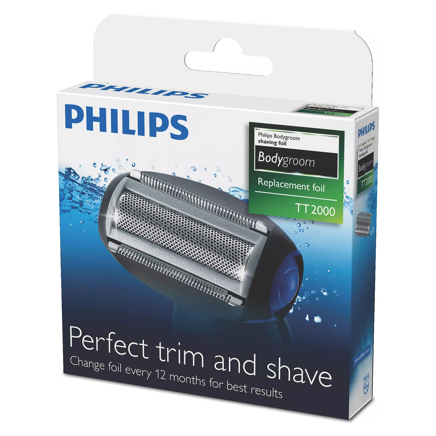 Philips Bodygroom replacement foil TT2000/43 Waterproof replacement foil shaver head-2