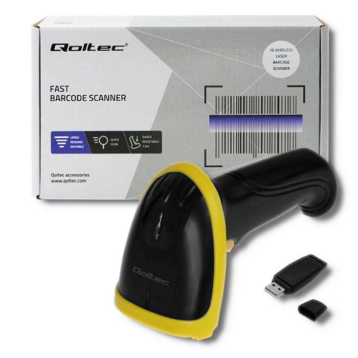 Laserski barkod skener Qoltec 50862 (1D, 2.4GHz, bežični)-2