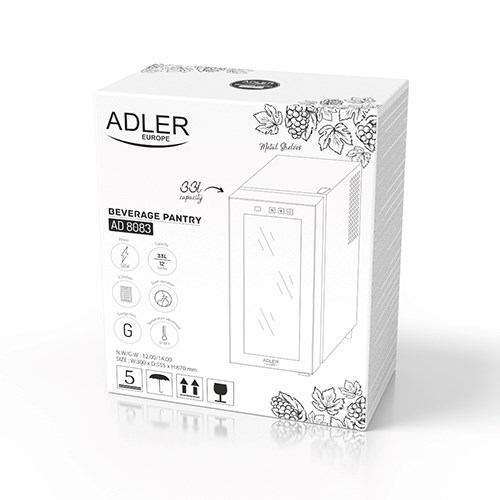 Vinska vitrina ADLER AD 8083 crna-6