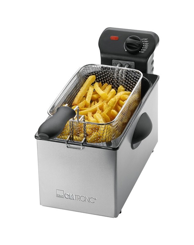 Clatronic FR 3586 Fryer 3 L Silver,Stainless steel Stand-alone 2000 W-1