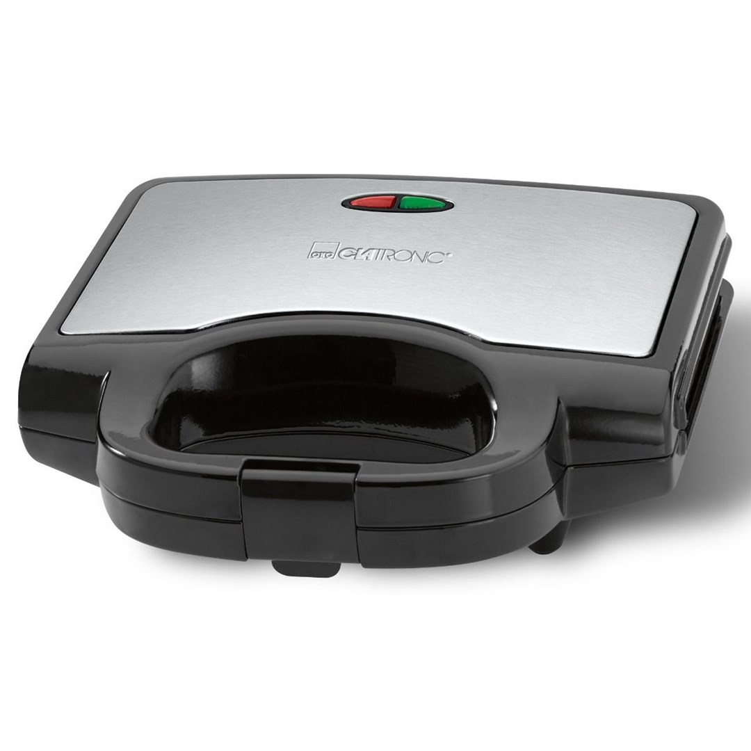 Clatronic ST 3778 sandwich maker 750 W Black, Stainless steel-1
