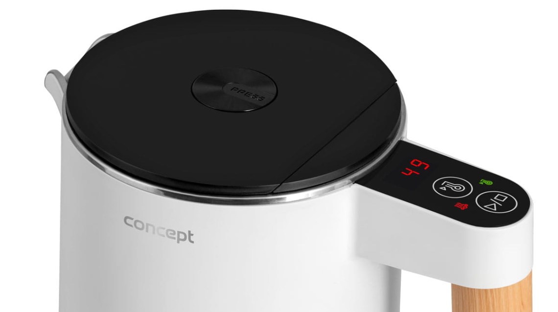 Stainless Steel Kettle White 1.5 l Salt & Pepper Concept RK3300-4