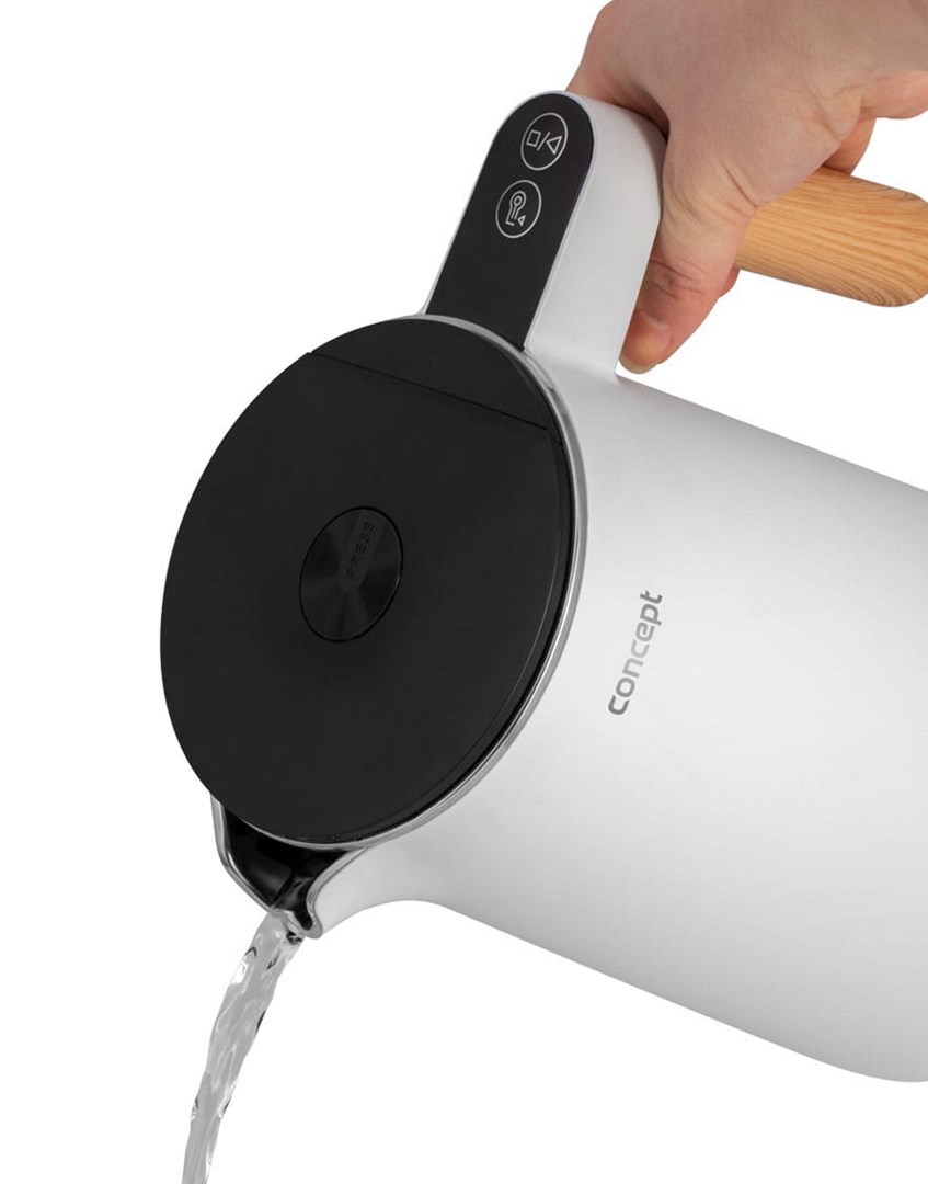 Stainless Steel Kettle White 1.5 l Salt & Pepper Concept RK3300-3