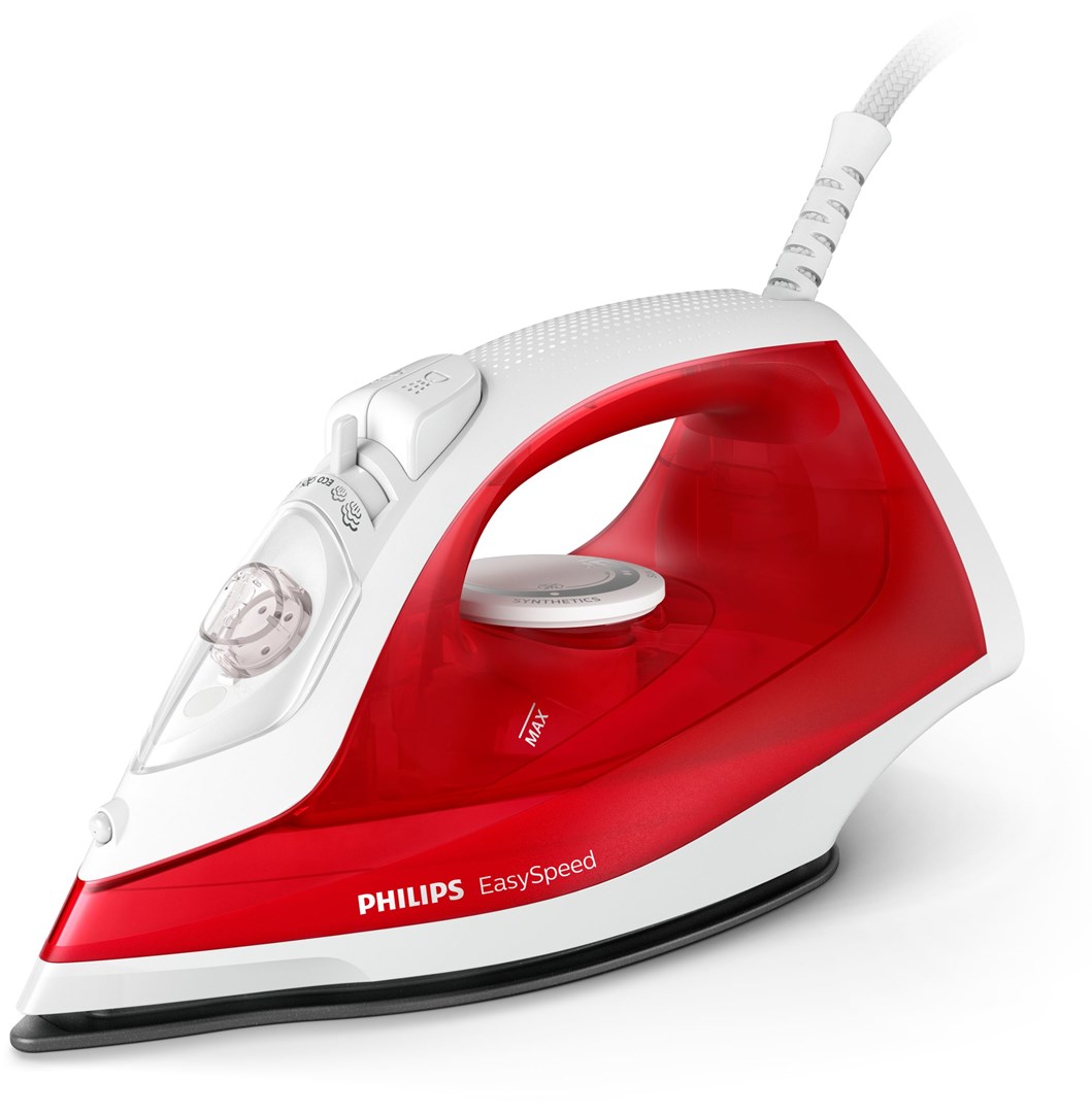 Pegla PHILIPS EasySpeed GC1742/40 (Suho i parno glačanje, Ne-ljepljiva ploča, 2000 W, Crvena, Bijela)-0