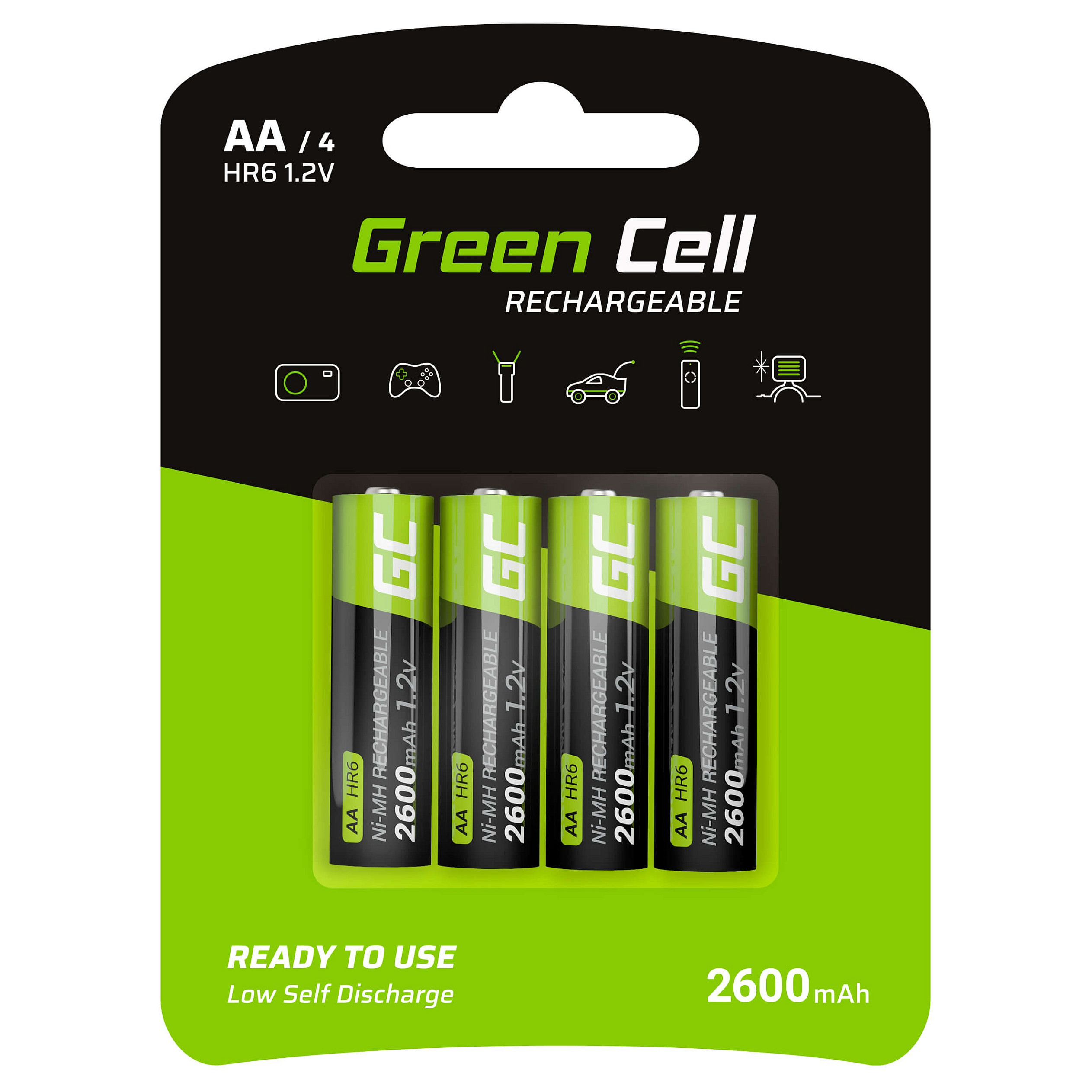 Punjiva baterija za kućanstvo GREEN CELL GR01 AA nikl-metal hidrid (NiMH)-0