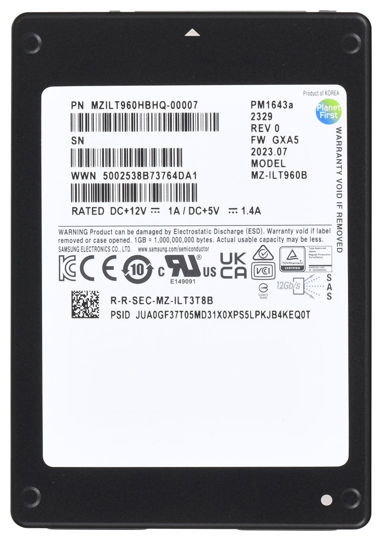 SSD SAMSUNG PM1643A (960 GB, 2.5", SAS, 12 Gbit/s, DWPD 1)-2