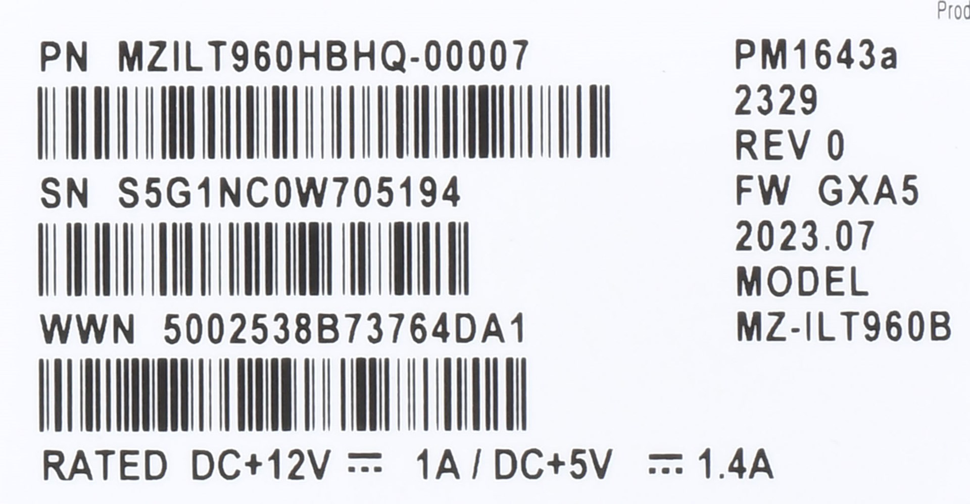 SSD SAMSUNG PM1643A (960 GB, 2.5", SAS, 12 Gbit/s, DWPD 1)-0