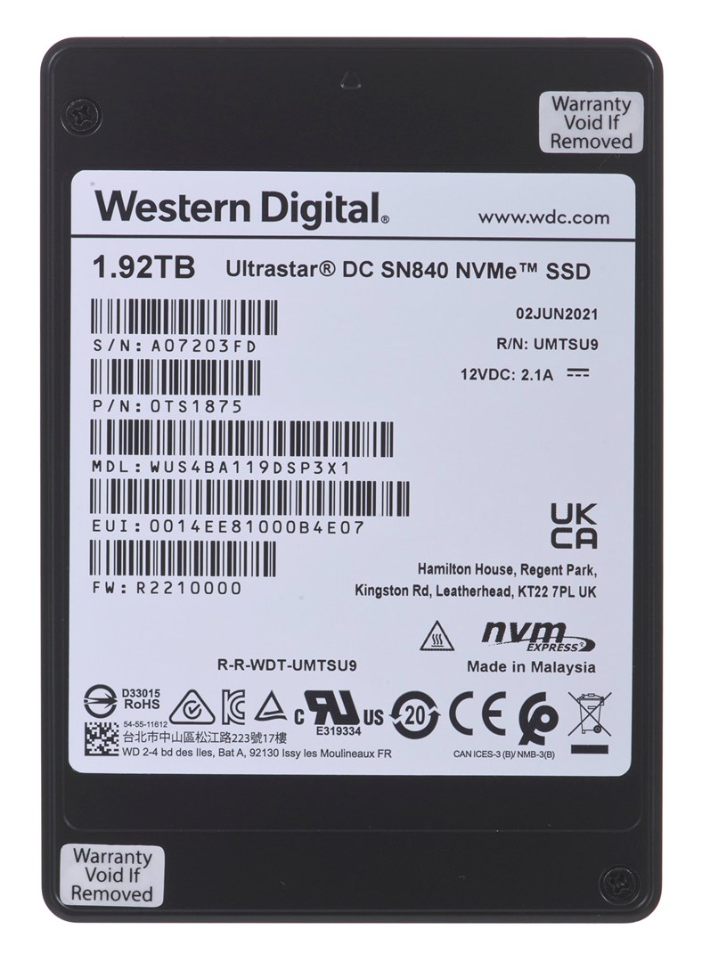 SSD WESTERN DIGITAL Ultrastar DC SN840 (1.92 TB, U.2, NVMe, PCIe 3.1)-3