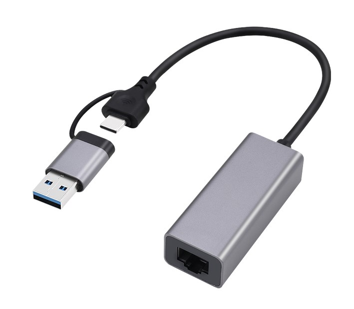 Mrežni adapter GEMBIRD A-USB3AC-LAN-01, USB 3.1 + type-C, Gigabit, svemirska siva-0