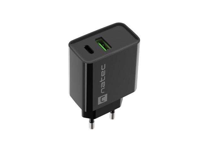 Punjač NATEC NETWORK punjač RIBERA USB-A+USB-C 20W PD-1