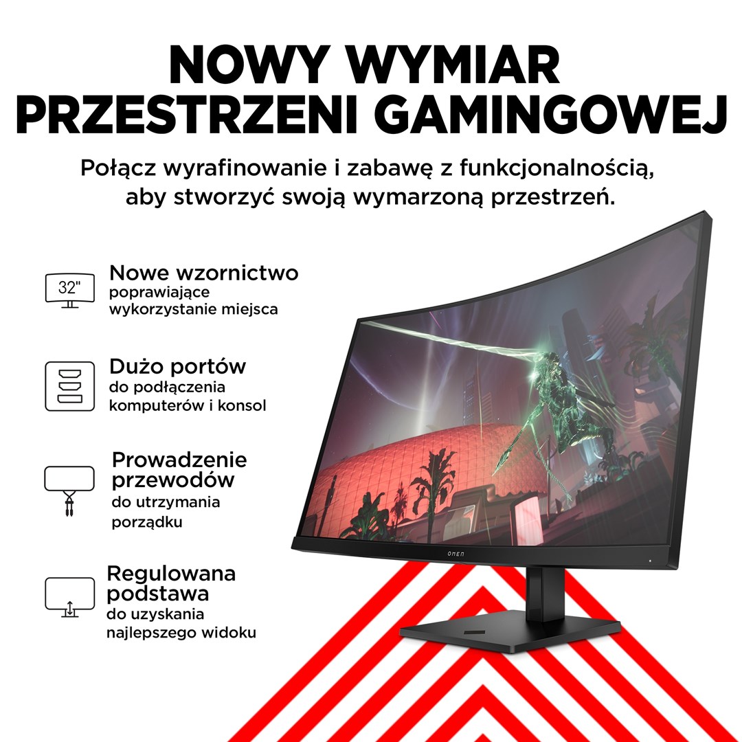Monitor HP OMEN 32c (31.5" VA, QHD 2560x1440, 165Hz, 1ms, 1500R, FreeSync Premium, HDR)-9