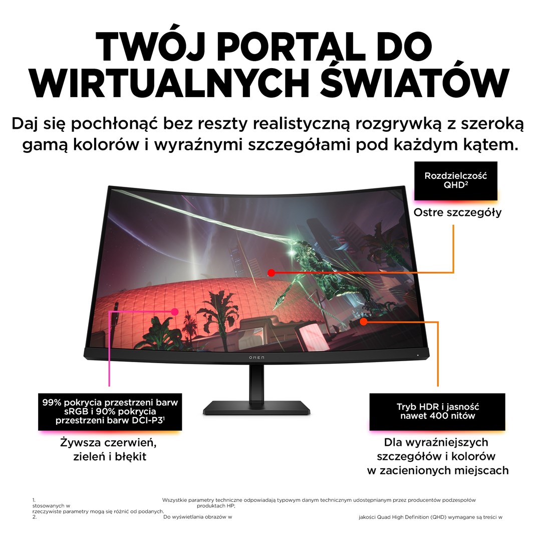 Monitor HP OMEN 32c (31.5" VA, QHD 2560x1440, 165Hz, 1ms, 1500R, FreeSync Premium, HDR)-8