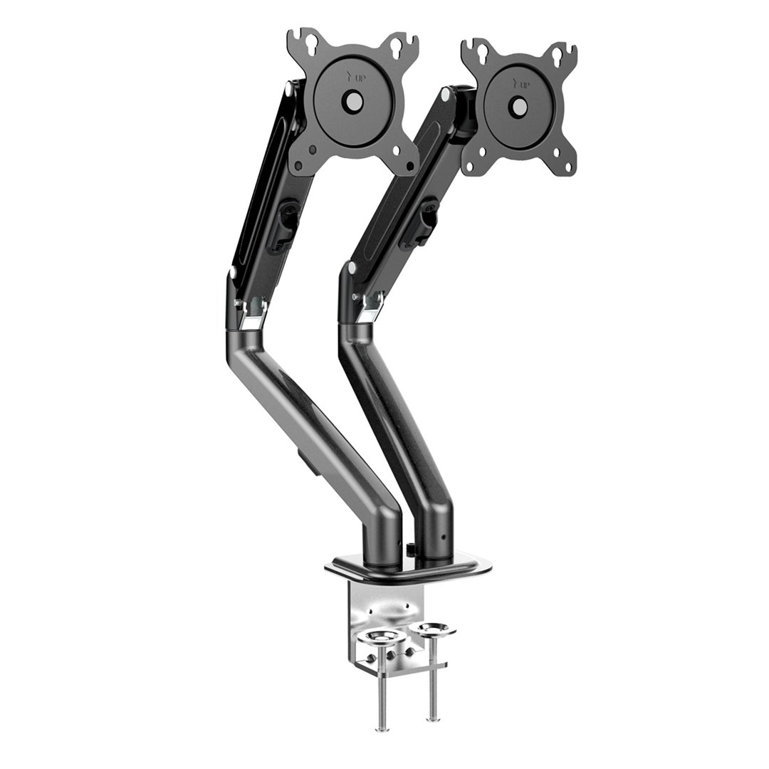 Držač za dva monitora MACLEAN (plinski opruga, 13"-27", 7kg, crna boja, MC-861N)-8