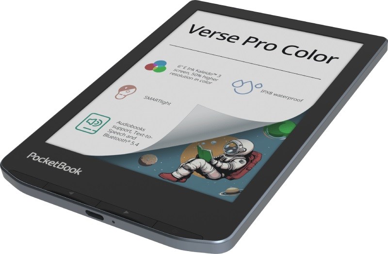 E-book čitač POCKETBOOK Verse Pro Color 634 (6" Touch, E-Ink Kaleido 3, 16GB, WiFi, u boji olujnog mora)