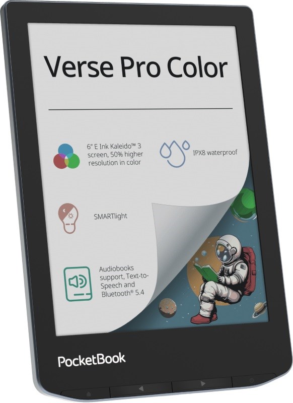 E-book čitač POCKETBOOK Verse Pro Color 634 (6" Touch, E-Ink Kaleido 3, 16GB, WiFi, u boji olujnog mora)-3