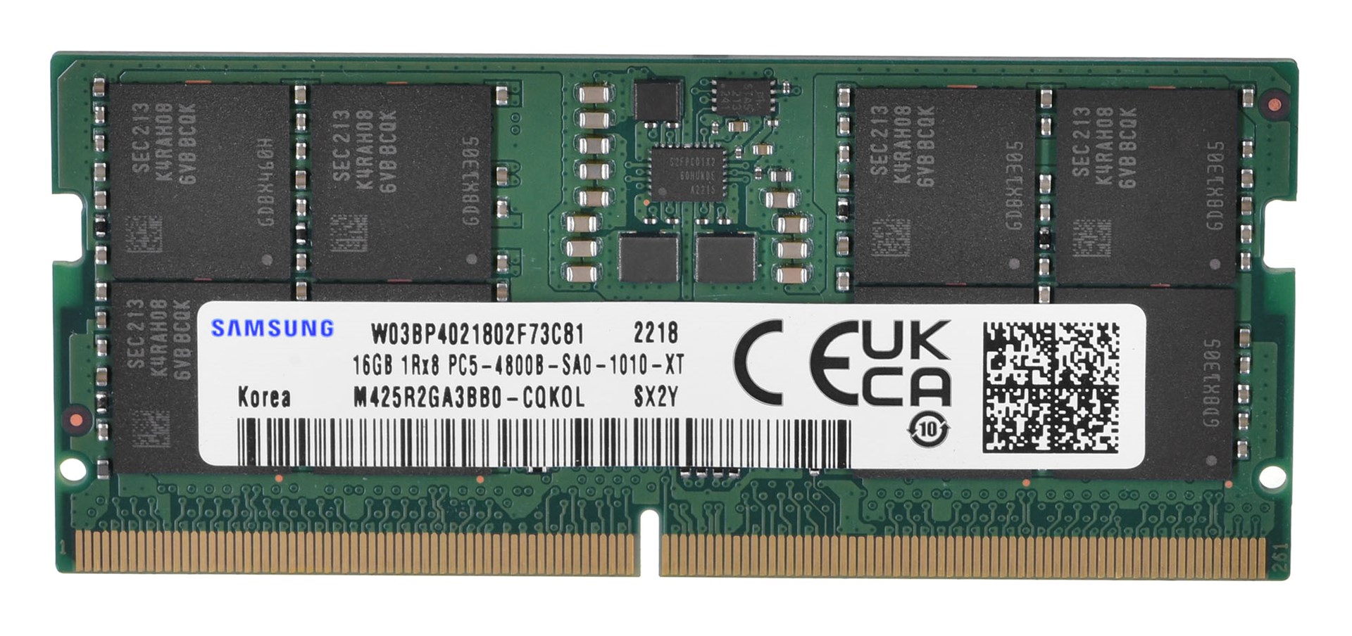 RAM SAMSUNG SODIMM 16GB DDR5 (262-pin so-dimm, 4800 mhz, 1.1 v, oem, notebook, 1rx8, cas latency 40, 1 x 16 gb)-0