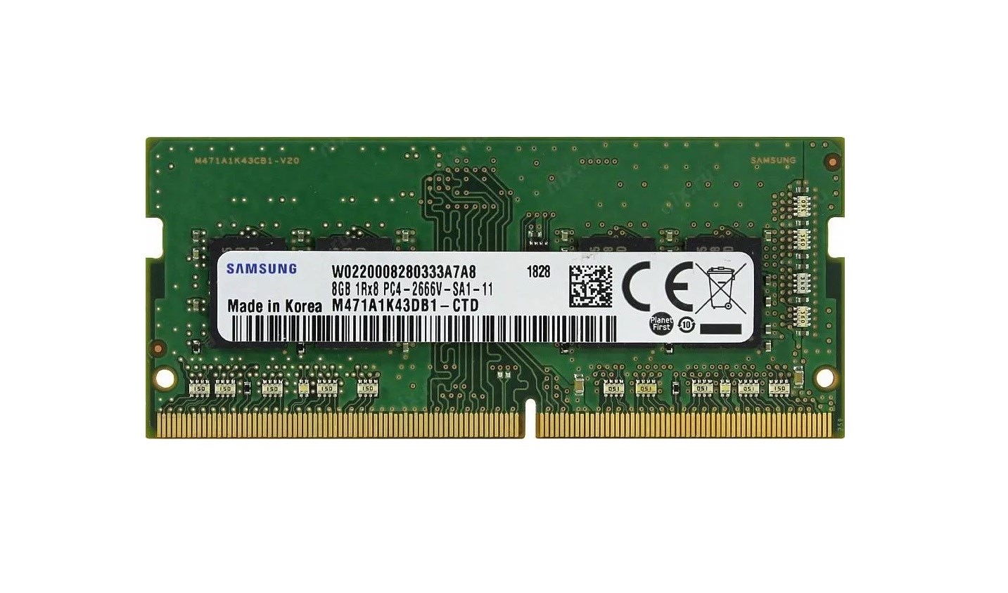 RAM SAMSUNG SODIMM 8GB DDR4 (2666MHz, 260-pin so-dimm, 1.2 V, 2Rx8)-0
