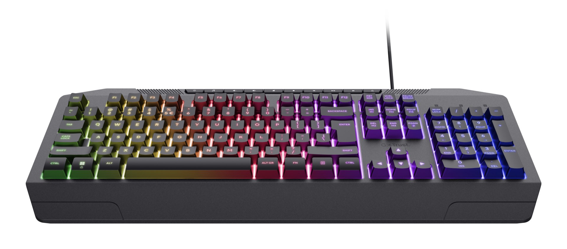 Tipkovnica TRUST GXT 836 Evocx žična gaming RGB, crna – internacionalna non HR tipkovnica-2