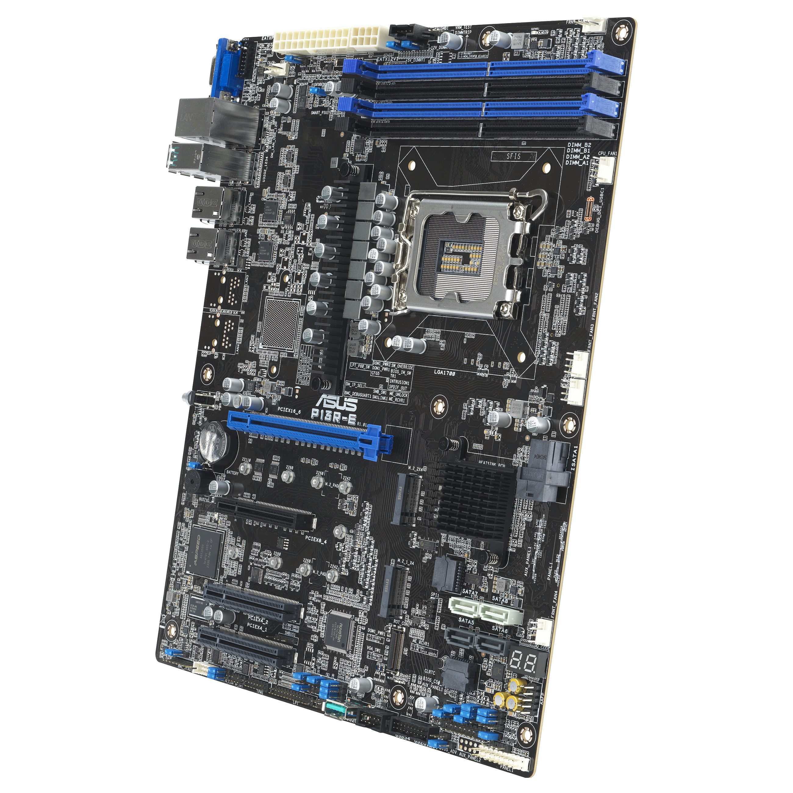 Ploča glavna ASUS P13R-E LGA1700 Intel Xeon E-24XX C266 (4xDIMM, 8x SATA, 2xM.2, 2x1GbE, ATX)-1