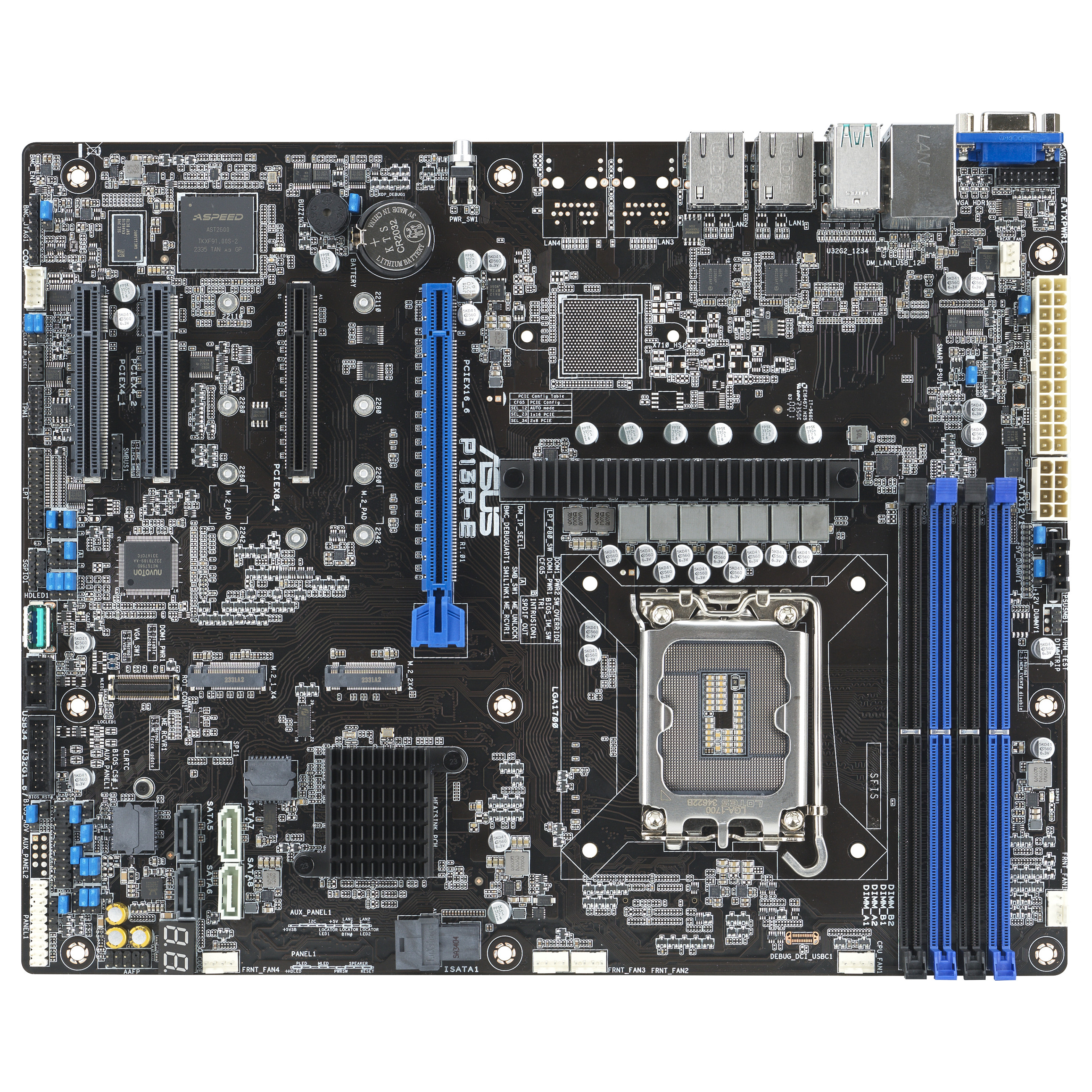 Ploča glavna ASUS P13R-E LGA1700 Intel Xeon E-24XX C266 (4xDIMM, 8x SATA, 2xM.2, 2x1GbE, ATX)-2