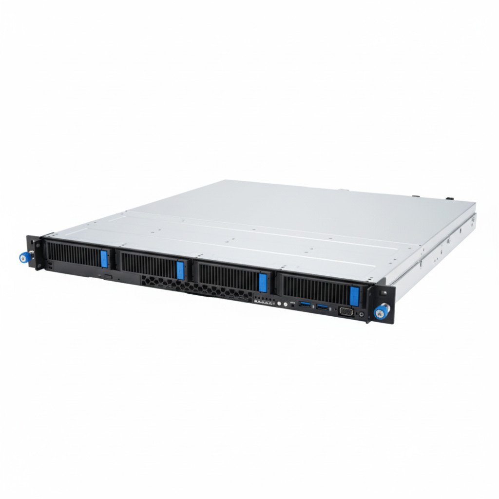 Rack server ASUS RS300-E12-RS4/350W (Intel C262, LGA1700, 4xDDR5, 4x3,5"/2,5", 4*SATA/SAS/NVMe)