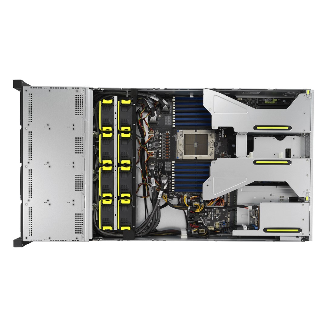 Platforma Asus Rack 2U RS520A-E12-RS12U AMD Epyc 9004 (12x NVMe, 2xM.2, 2xGPU, 2x1Gbe, IPMI, 1+1 1600W)-4