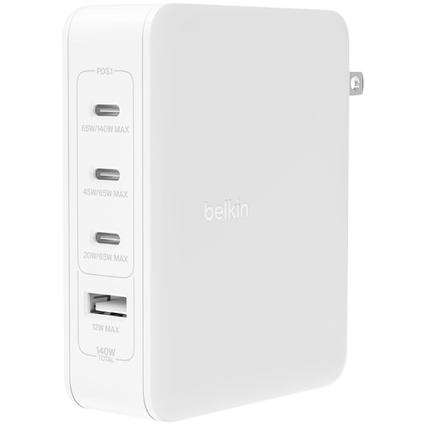 Punjač BELKIN BOOSTCHARGE PRO UNIVERSAL (univerzalni, 140 W, 3 USB Type-C, 1 USB 3.2 Gen 1 Type-A)-3