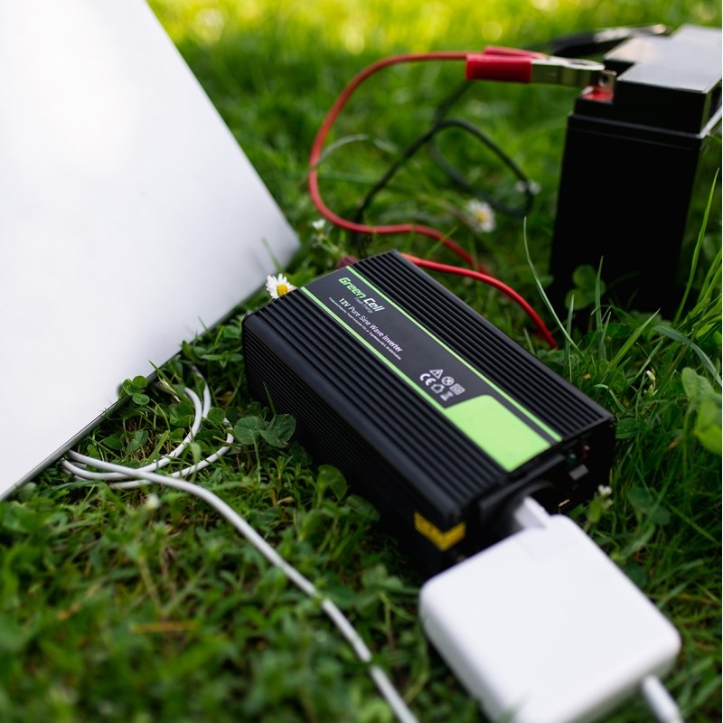 Inverter Green Cell INV04DE (500 W, Univerzalni, Ulazni napon 24 V, Crna boja)-2